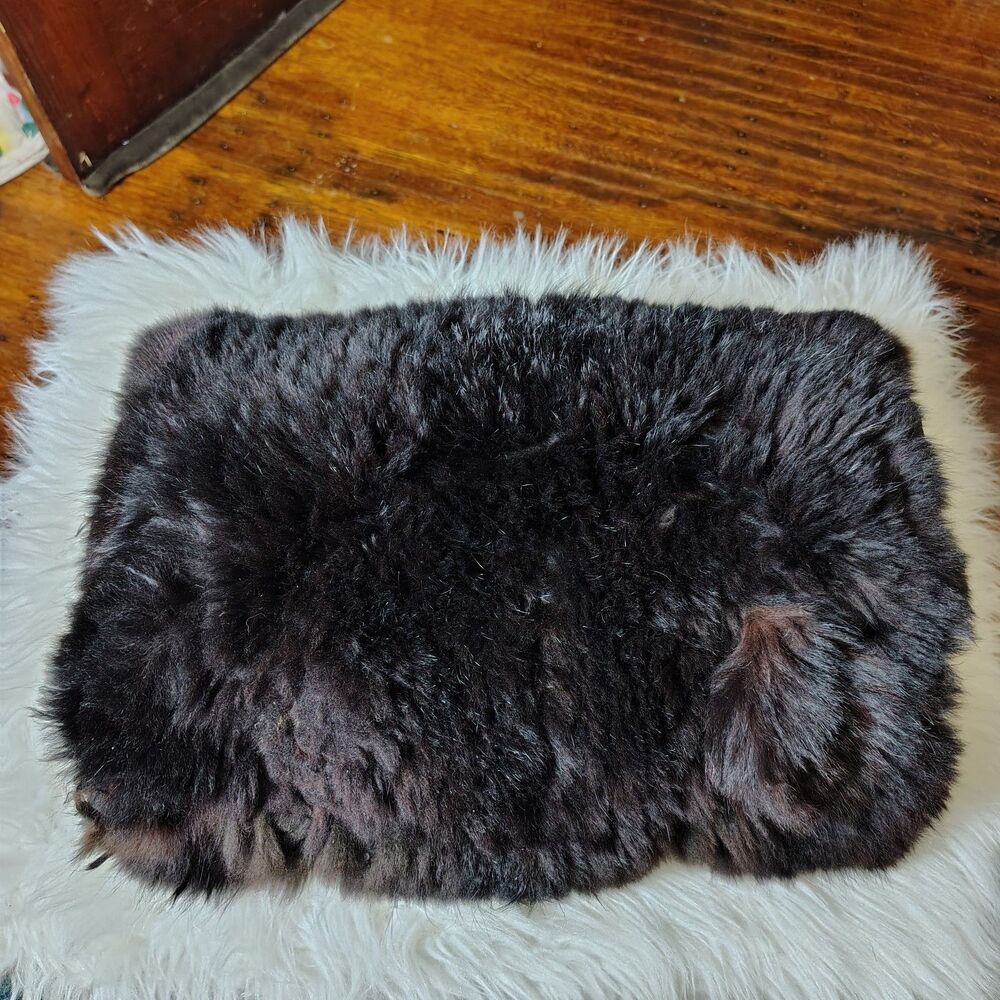 Antique Dark Brown Mink Hand Muff Warmer